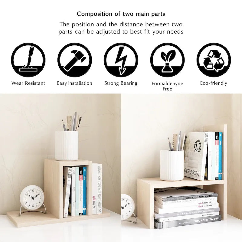 Étagère de Rangement Bureau Multifonctionnel
